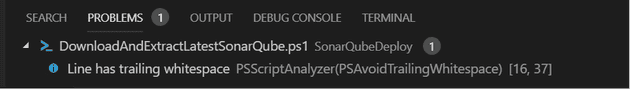 View the problems detected by PSScriptAnalyzer in VS Code